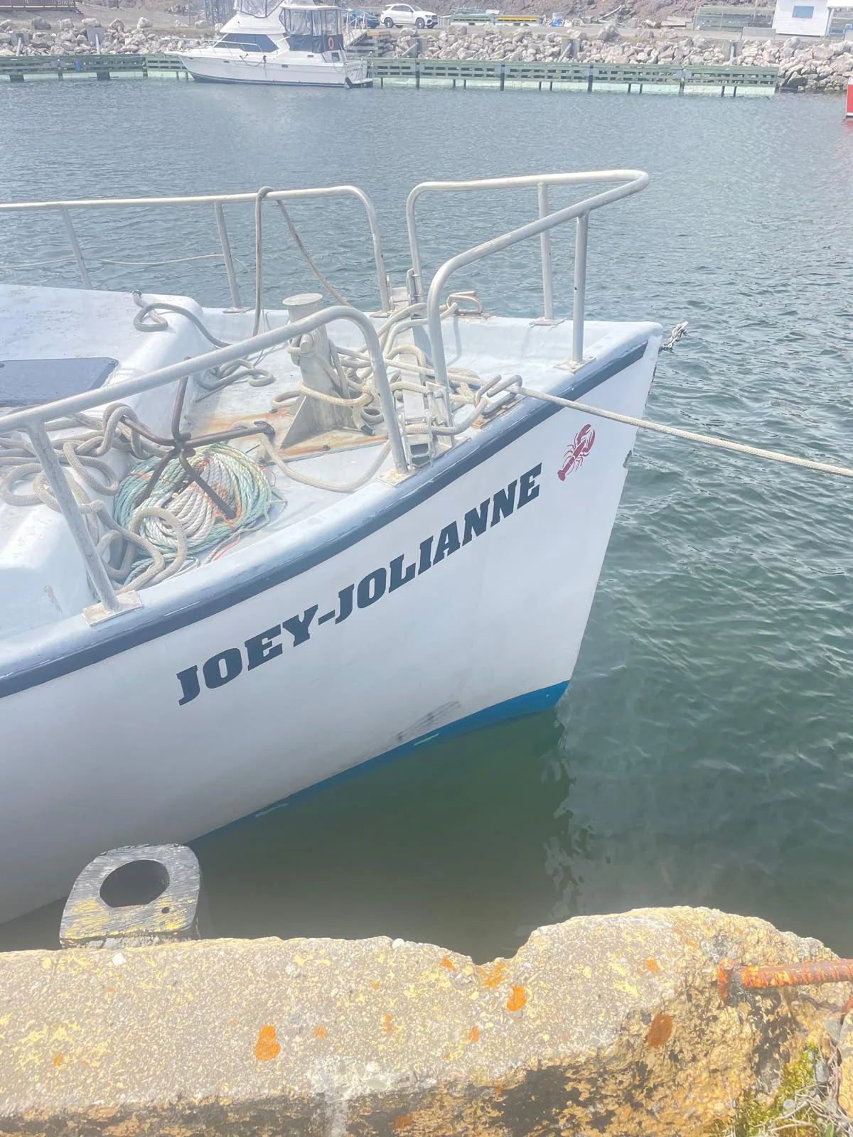 Fleet favourite – The Joey-Jolianne moored in the harbour.