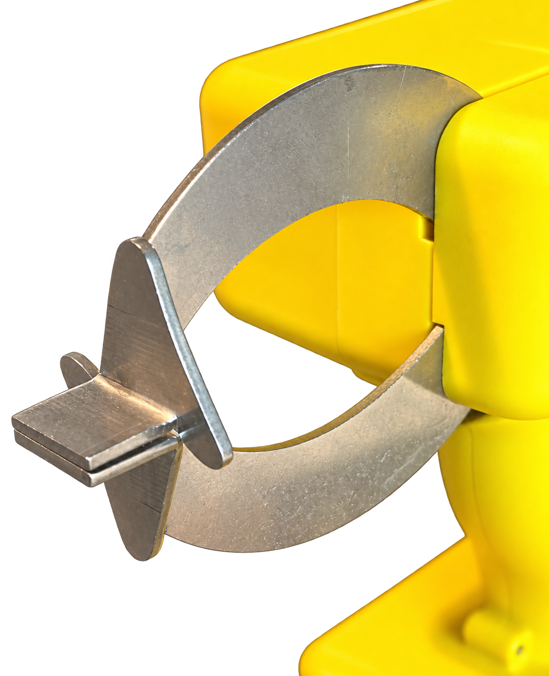 Close-up of the e-bander’s 2 mm stainless steel banding claws